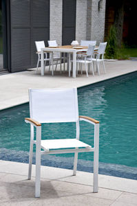 RESIDENCE - fauteuil de jardin empilable en aluminium et texti - Fauteuil De Jardin