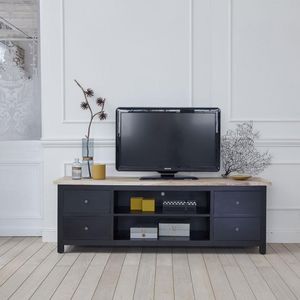 BOIS DESSUS BOIS DESSOUS - meuble tv en bois d'acajou et teck 180 londres - Meuble Tv Hi Fi