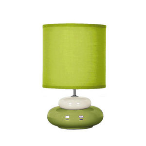 SEYNAVE - lili - lampe à poser vert & beige | lampe à poser  - Lampe À Poser