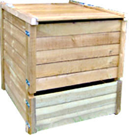 Sauvegarde58 - composteur 650 litres en pin traité 95x87x97cm - Bac À Compost