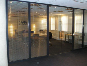Avon Partitioning Services - full height double glazed with glass doors - Cloison De Bureau