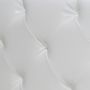 Ensemble literie-WHITE LABEL-Lit cuir 140 x 200 cm blanc + matelas