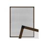 Moustiquaire de fenêtre-WHITE LABEL-Moustiquaire pour fenêtre cadre fixe en aluminium 100x120 cm brun