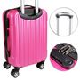 Valise à roulettes-WHITE LABEL-Lot de 3 valises bagage rigide rose