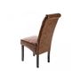 Chaise-WHITE LABEL-4 chaises de salle à manger marron