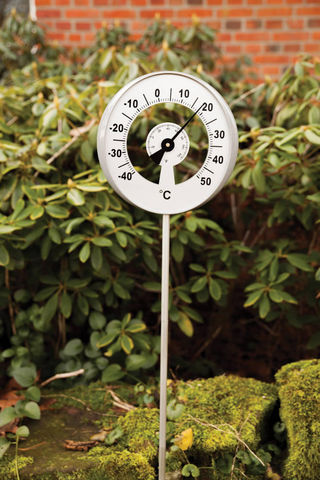 WORLD OF WEATHER - Thermomètre-WORLD OF WEATHER-Thermomètre de jardin sur pic avec aiguille 24x3,5