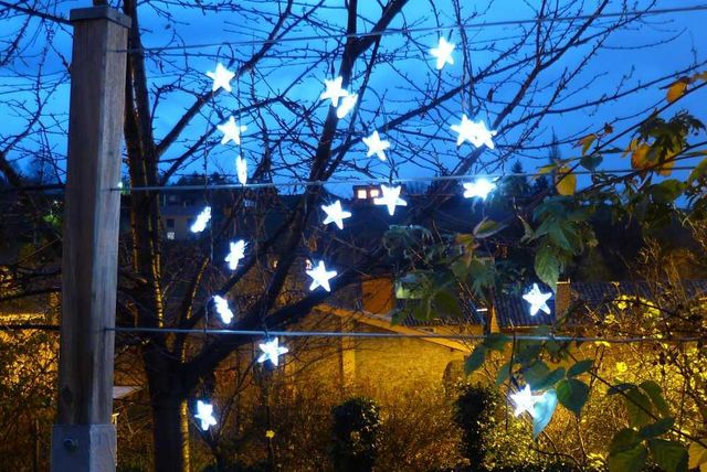 FEERIE SOLAIRE - Guirlande lumineuse-FEERIE SOLAIRE-Guirlande Etoiles 20 leds blanches Solaire 3m80