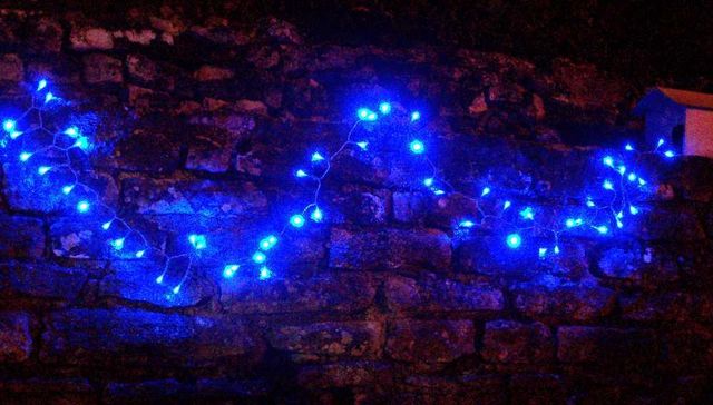 FEERIE SOLAIRE - Guirlande lumineuse-FEERIE SOLAIRE-Guirlande solaire 60 leds bleues à clignotements 7