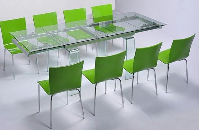 WHITE LABEL - Table de repas rectangulaire-WHITE LABEL-Table design extensible VITRO.
