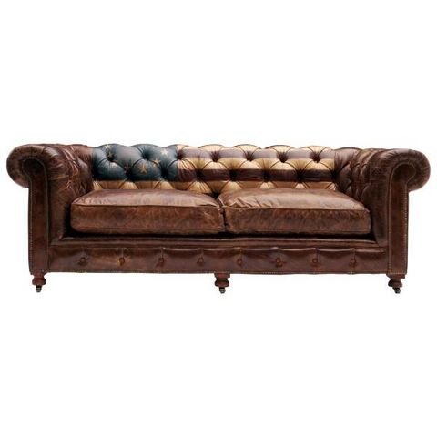 Andrew Martin - Canapé Chesterfield-Andrew Martin-Canapé Chesterfield en cuir