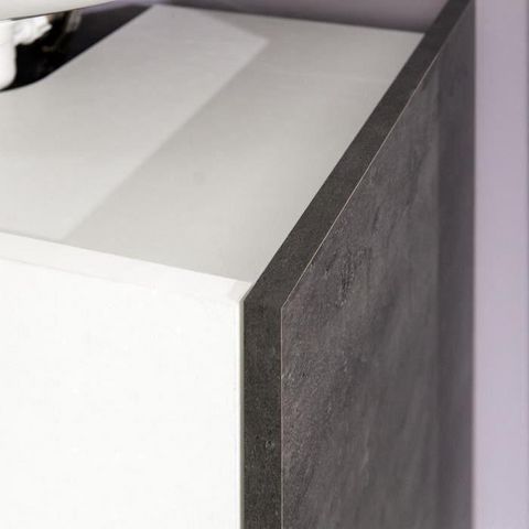 WHITE LABEL - Meuble sous-vasque-WHITE LABEL-Meuble sous-vasque DOVA design effet béton 2 porte