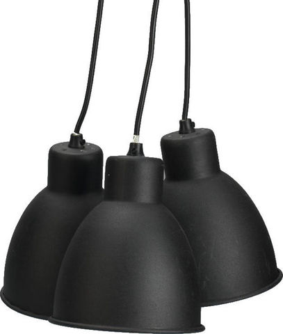 Simla - Suspension-Simla-Suspension 3 lampes en métal noir
