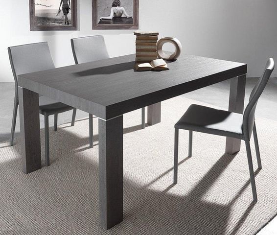 WHITE LABEL - Table de repas rectangulaire-WHITE LABEL-Table repas extensible WIND design wengé 120 cm