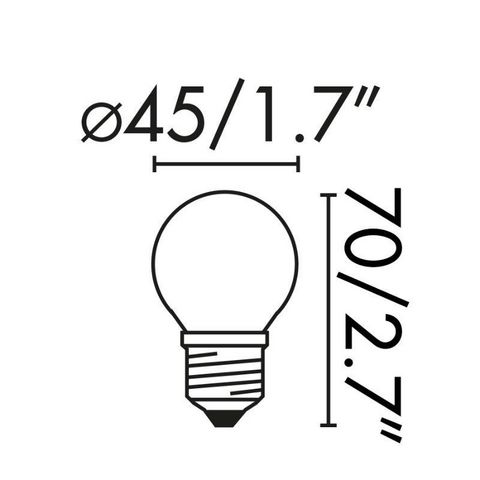 FARO - Ampoule LED-FARO-Ampoule LED E27 4W/40W 2700K 450lm Mat Boule