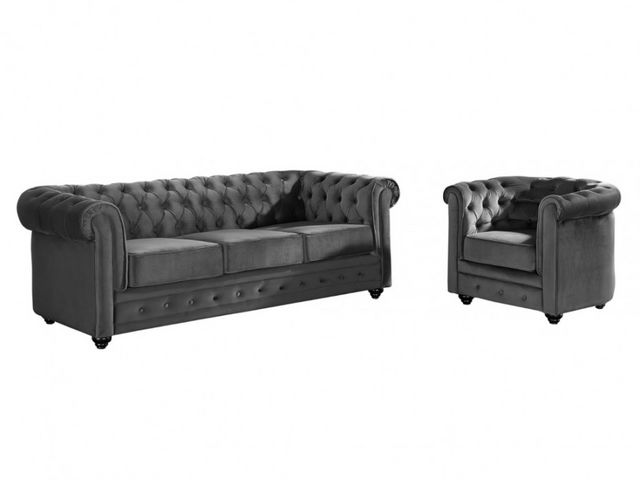 WHITE LABEL - Canapé Chesterfield-WHITE LABEL-Canapé CHESTERFIELD