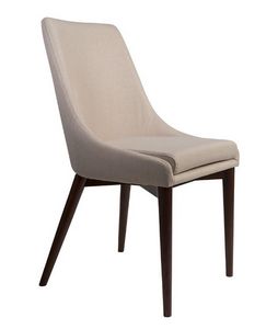WHITE LABEL - chaise juju de dutchbone tissu beige coutures sel - Chair