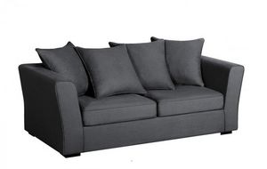 Home Spirit - canapé lit convertible watson tissu tweed noir mat - Sofa Bed