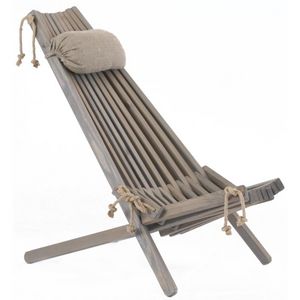 ECOFURN - chilienne en bois ecochair (coussin offert) pin gr - Deck Chair