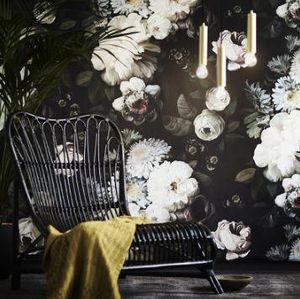 ELLIE - dark floral  - Wallpaper