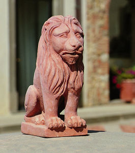 Enzo Zago - lion- - Animal Sculpture