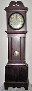 KIRTLAND H. CRUMP - pine and cherry chippendale dwarf clock, circa 179 - Free Standing Clock