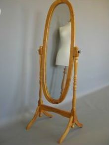 Smart shopfittings - pine cheval mirror - Full Length Mirror