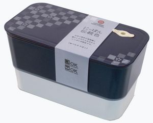 SAKURA BENTO - square bento 2 étage nasukon - Bento Box