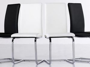 WHITE LABEL - lot de 2 chaises verona beiges - Reception Chair