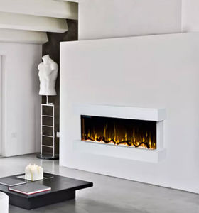 mobilier moss - kamin berlin blanche - Electric Fireplace