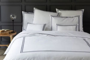 PERLE DE COTON - leela blanc marine - Bed Linen Set