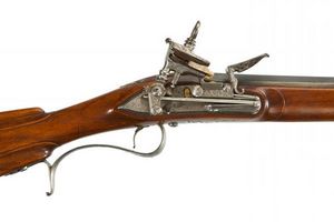 Peter Finer - a spanish miquelet-lock fowling piece, barrel by b - Carbine And Rifle