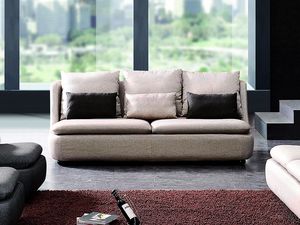 WHITE LABEL - canapé 3 places en tissu doomys - 3 Seater Sofa