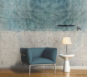 IN CREATION - béton bleu - Panoramic Wallpaper