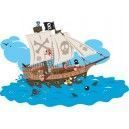 DECOLOOPIO - sticker bateau pirate - Children's Decorative Sticker