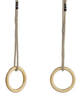 Kbt - anneaux de gym bois avec cordes chanvre - Gymnastic Apparatus