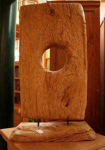 Massaya - décoration en bois sur support. - Natural Sculpture