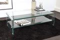 Rectangular coffee table-WHITE LABEL-Table basse design SIDE en Verre trempé 12mm Trans