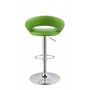 Bar Chair-WHITE LABEL-Lot de 2 tabourets de bar rembourré vert