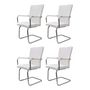 Chair-WHITE LABEL-4 chaises de salle à manger blanche
