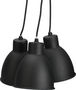 Hanging lamp-Simla-Suspension 3 lampes en métal noir