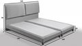 Double bed-WHITE LABEL-Lit design haut de gamme BALZAC 140*190 cm tissu t