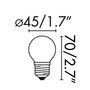 LED bulb-FARO-Ampoule LED E27 4W/40W 2700K 450lm Mat Boule
