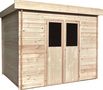 Wood garden shed-Cihb-Abri de jardin moderne en bois non traité Futuro 5