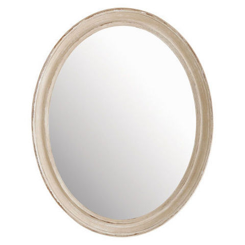 MAISONS DU MONDE - Mirror-MAISONS DU MONDE-Miroir Elianne ovale beige