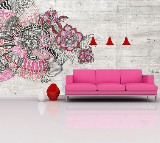 IN CREATION - Panoramic wallpaper-IN CREATION-Esquisse Rose