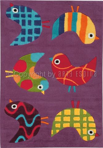 Arte Espina - Children's' rug-Arte Espina-Tapis Design Enfant - Les Moineaux Siffleurs