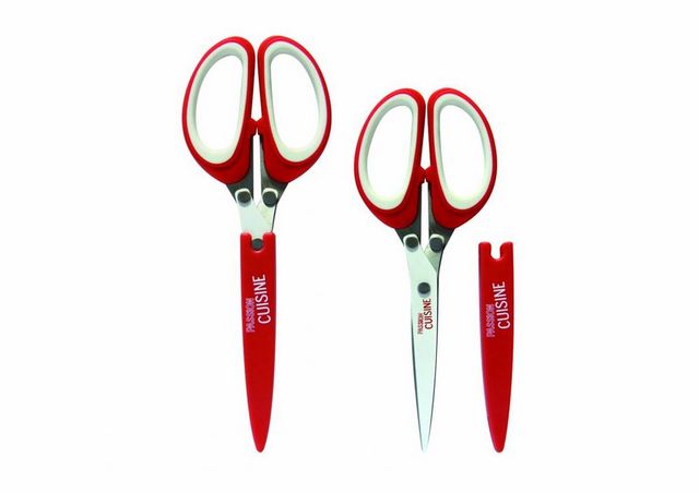 WHITE LABEL - Kitchen scissors-WHITE LABEL-Ciseaux à herbes magnétique 5 lames avec étui mali