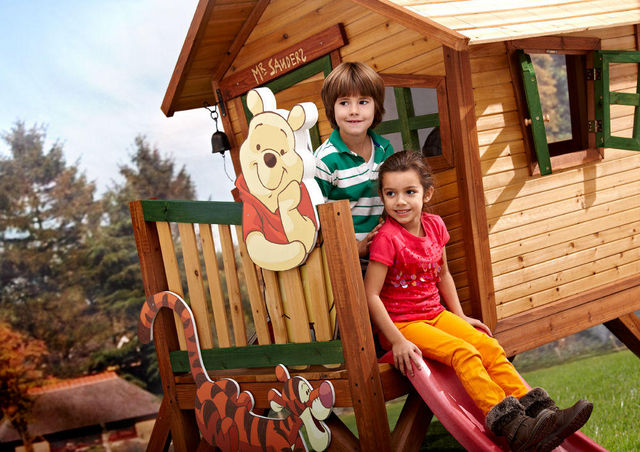 AXI - Children's garden play house-AXI-Maisonnette winnie l'ourson sur pilotis en cèdre 