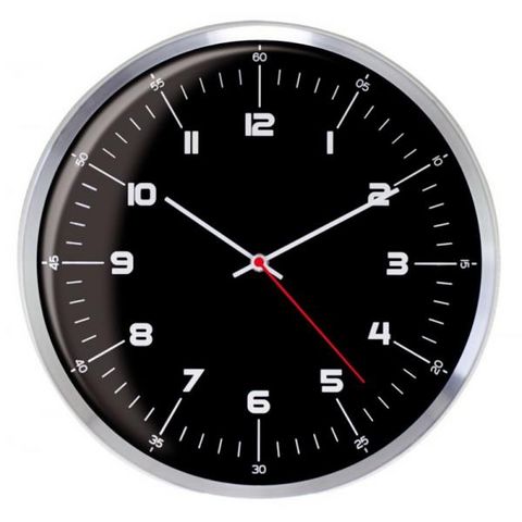INVOTIS - Wall pendulum-INVOTIS-Horloge oeil de boeuf Noir