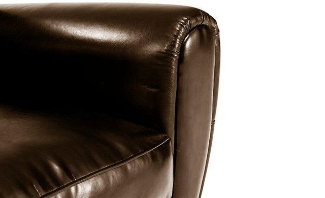 WHITE LABEL - Club sofa-WHITE LABEL-Canapé CLUB 3 places en cuir vachette marron brill